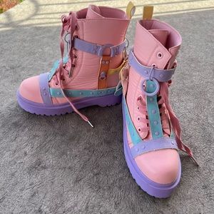 DollsKill Pastel Platform Boots NWOT